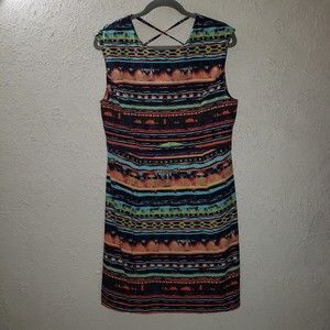 Title Nine Colorful Patterned Mini Dress